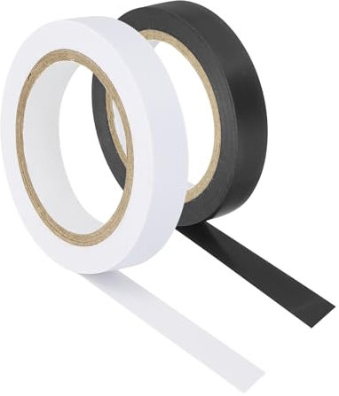 PATIKIL 98ft Tennis Badminton Racket Overgrip, 2Pack Towel Grip Anti-Skid Sweatband Tape Hand Glue for Baseball Golf Handle Fishing Rod, White, Black