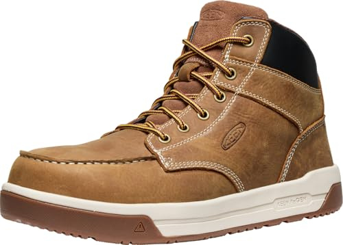 KEEN Utility Mens Gibson Boots (Carbon-Fiber Toe), Belgian/Gum 10.5 Wide