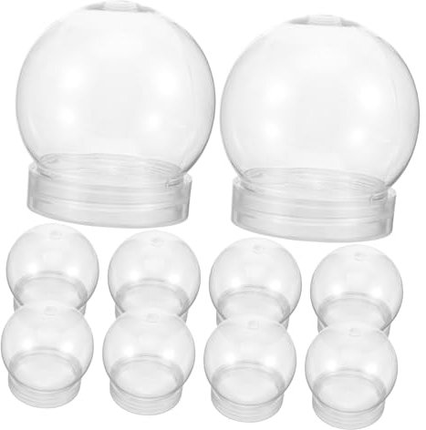 LALADEFIEE 20 STK Schneekugel Selber Machen Herstellung Einer Kuppel Schneekugel-schraubverschluss Gläser Mit Schneekugeln Anlage DIY-globen Baum Kappe Watee Transparent Plastik