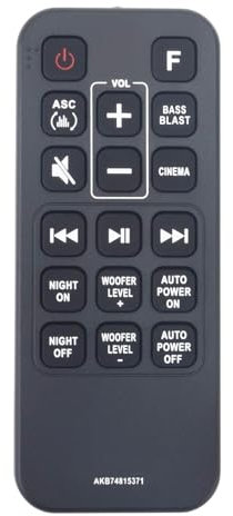 AKB74815371 Télécommande universelle compatible avec télécommande de barre de son LG SK4D