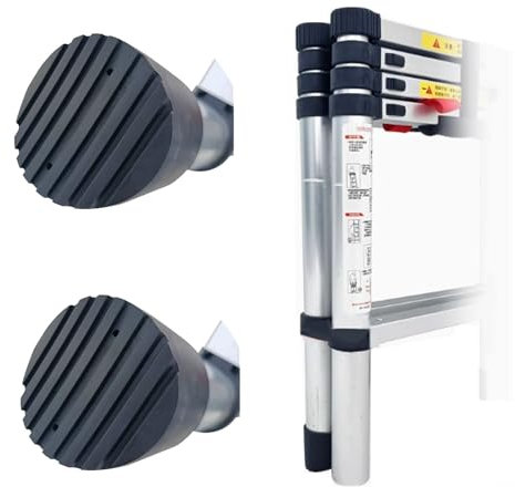 2 Stück Leiter-Fußabdeckung,Verlängerungsleiter-Fußpolster rutschfeste,Fischgrätenleitern runden Fußabdeckungen,PVC Leiter-Beinkappen,für Teleskopleitern(72mm)