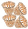Ciieeo 4pièces Lampes Tissées Abat-jour Miniatures Pour Guirlandes Lumineuses Décoration Intérieure Naturelle Et Chaleureuse