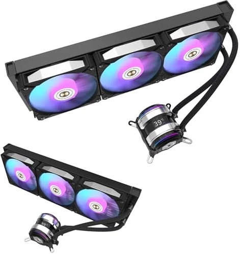 SIMPLETEK - Disipador de líquido para CPU 360 mm RGB | LGA 1700 2066 2011 1366 1200 115X AM5 AM4 AM3 AM2 AM2 AM2+ FM1 TR4 | para gaming y overclocking