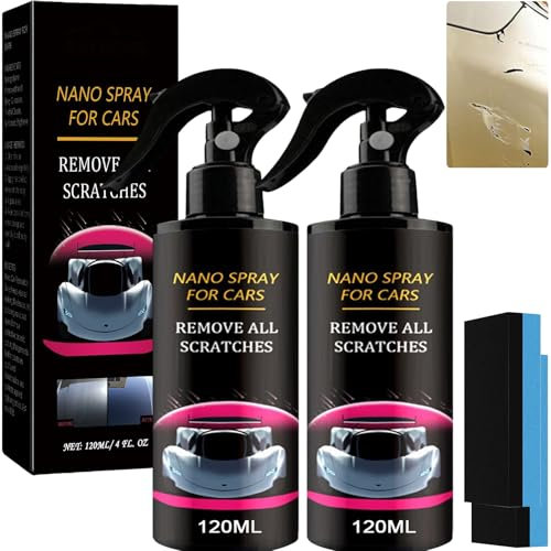Nano spray di riparazione rapida contro i graffi dell'auto p40, rimozione dei graffi invisibile istantaneo, spray di rivestimento per auto rapido ad alta protezione 3 in 1 (240 ml)