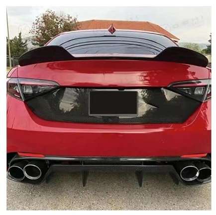 ATGCBCAUF Alettone Spoiler Posteriore per Alfa Romeo per Giulia 2015+ Sport Styling Tuning Ricambi per Auto Spoiler Posteriore in Vera Fibra di Carbonio Kit Carrozzeria