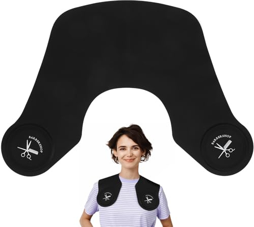 Mikikit Collare in Silicone per Taglio Mantellina Protettiva Parrucchiere con Protezione Tappetino per Colorazione e Acconciature Professionali Facile e Riutilizzabile