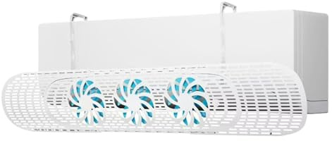 Déflecteur d'air pour climatisation - Conduit d'air réglable monté au mur - Pour cuisine, chambre à coucher, bureau, salle de bain, dortoir, appartement - Sans bulles directes