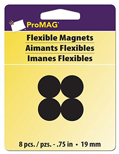 Magnum Magnetics-Corporation Magnum Magnetics Corp Dyna-Mite Magnetic Buttons, 3/4-Inch 8 Per Package