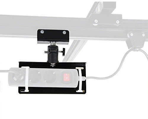 Walimex Steckdosen-Halter für Deckenschienensystem, Schwarz