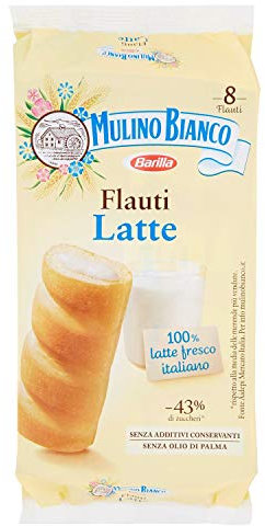 Mulino Bianco Merendine Flauti al Latte, 8 x 35g