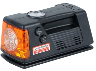 Streetwize - 3 In 1 Air Compressor with Gauge - 12V - Portable Tyre Inflator, Analogue Pressure Gauge (SWAC2)
