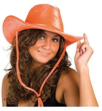 Cowboy Hut Brilliant Samt orange