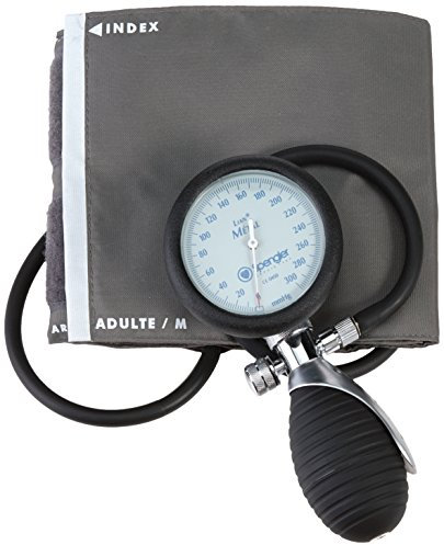 SPENGLER Lian Métal, Tensiomètre Mécanique pour Mesure de la Pression Artérielle, Précis, Fiable, Résistant, Mécanisme Horloger, Poire Grand Volume, Connectique Facile, Brassard M Fourni (Gris, taille M, en nylon)