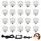CHNXU 20er Set LED Einbaustrahler Warmes Weiß Bodeneinbaustrahler 12V Ø30mm Deckenspots 0,6W 9LM Terrassenbeleuchtung Außen IP67 Wasserdichte LED Bodenleuchten Treppen Beleuchtung