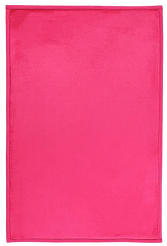 THE DECO FACTORY Flanelle - Tapis Aspect Velours Extra-Doux Fuchsia 60x90