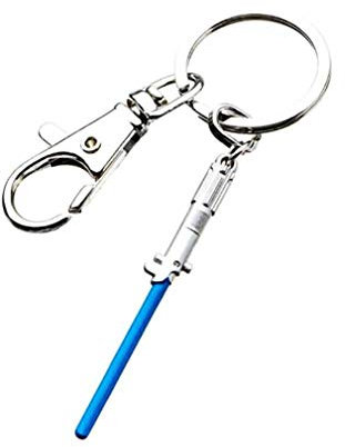 Star Wars Luke Skywalker Porte-clés sabre laser en acier inoxydable Taille unique, taille unique, Acier inoxydable