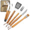 Grillbesteck Set (5-teilig): Grillset mit Grillzange, Fleischgabel, Grillmesser, Pinsel und Grillwender, Grillzubehör mit Tasche, Gadgets zum Grillen für Männer, BBQ Set mit Edelstahl Besteck