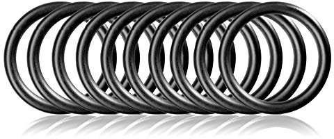 Ganzoo O-Ring Metall für Hunde-Leine, 25mm Innen-Durchmesser, 10 Stück, Stahlring, legierter Stahl, Nicht rostend, Rund-Ringe für Paracord 550 Halsband, Handtasche, Metallring, Basteln, Farbe Schwarz