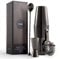 VonShef Cocktail Shaker Set, Graphite 4pc Set with Boston Cocktail Shaker, Bartender Kit with Strainer, Muddler, Jigger & More, Gift Box Included