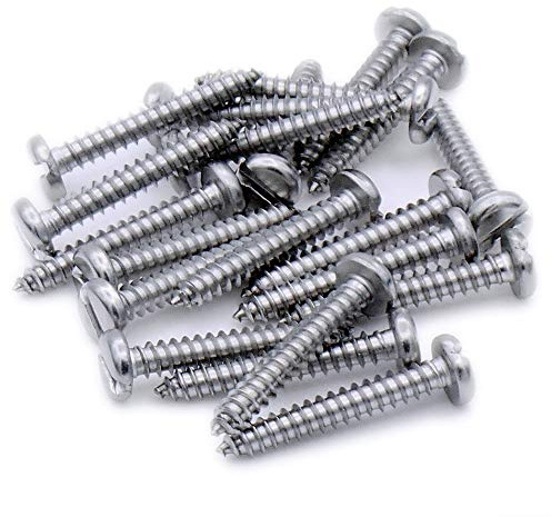 No.14 x 2 (6.3mm x 50mm) Slot Pan Self-Tapping Screw - Stainless Steel (A2) (Pack of 20)