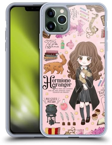 Head Case Designs Officially Licensed Harry Potter Hermione Pattern Deathly Hallows XXXVII Gel Case [Military Grade Protection] Compatible With Apple iPhone 11 Pro Max