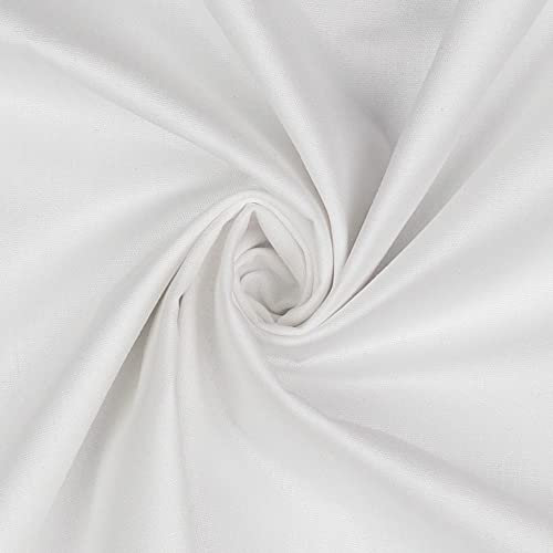 babrause® Baumwollstoff uni Weiß Webware Meterware Popeline OEKOTEX 150cm breit - Ab 0,5 Meter