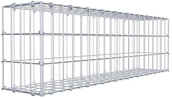 GABIONA - Gabion LxHxP : 100 x 30 x 20 cm - Mur de gabion pour pierres à partir de grain 45mm - maille 5x10 cm - résistant aux intempéries