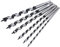 TOPWAY Auger Bits Set 6PCs, 6-16mm Hex Shank 230mm Long Carbon Steel Wood Spiral Twist Drill Bit for Woodworking Metal Plastic Hole Drilling 130230