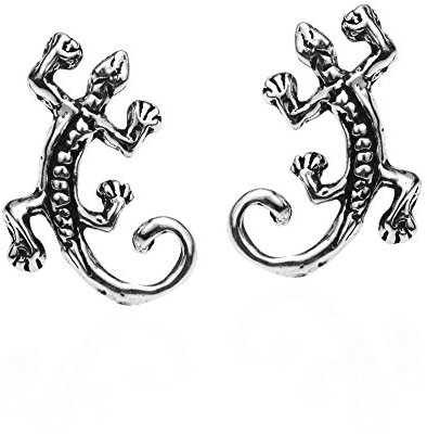 Petite Gecko Eidechse Ohrstecker aus 925er Sterlingsilber, Metall, nicht bekannt