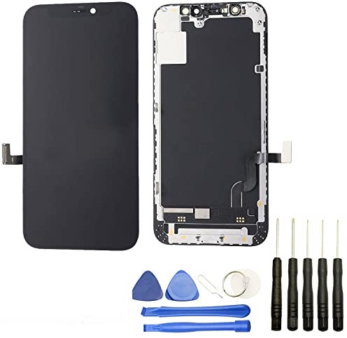 Visiodirect® Ecran Complet: Vitre Tactile + écran LCD Compatible avec IPhone 12 Mini Taille 5.4 Bleu + Kit Outils