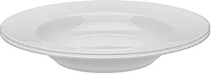 Geneviève Lethu Dinnerware 22.5cm Porcelain Pasta Bowls, Set of 2, White