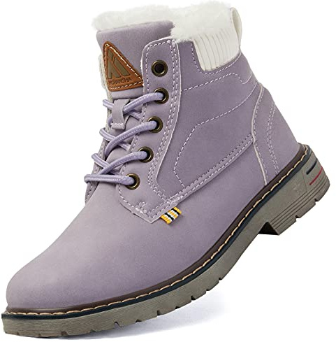 Mishansha Bottines Enfant Hiver Chaussures Garçon Fille 24-36 EU | Bottes de Neige, Chaudes, Randonnée, Antidérapantes, Trekking, Outdoor