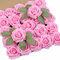 DuHouse 25 rose artificiali fiori di rose finte con gambi veri fiori in schiuma al tatto, per bouquet di nozze, baby shower, centrotavola per decorazioni floreali per feste e feste (rosa)