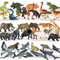 TOEY PLAY 3 in 1 Animal Figures, Sea Animals Creatures Toys, Wild Jungle Zoo Safari Animals, Dinosaur Toy, Assorted Animals, 36PCS, Gifts for Kids 3 4 5 6 Years Old