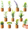 JUSTDOLIFE Plant Fridge Magnets-Mini Succulent Magnets Artificial Plants Refrigerator Magnets Potted Succulent Plants Magnet Stickers Cute Magnet Boards Fridge Home Office Décor，Green3 (72533146SPU9)