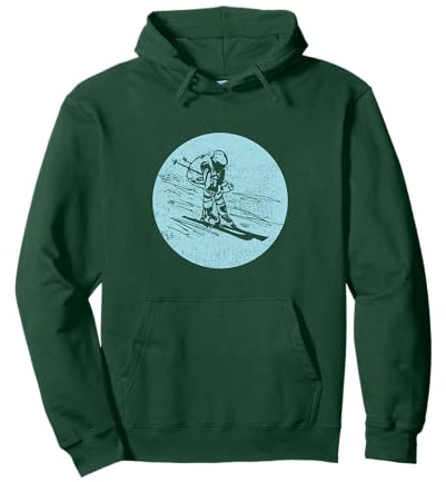 Ski - Skiurlaub und Ski fahren Retro Pullover Hoodie