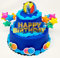 Surfing Skeleton Surfer Surf Themed 7 Piece Birthday Cake Topper Set