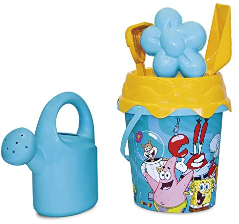 Smoby- Cubo de Playa con Accesorios Decorado con Bob Esponja (7600862152)
