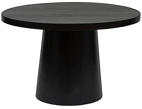 Atmosphera - Esstisch Boki Mangoholz - schwarz - D.120 cm - Schwarz