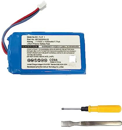 CAESEA Flip1 Batterie de rechange Li-ion 7,4 V 1050 mAh pour JBL AEC653055-2S Flip 1 Batterie de rechange