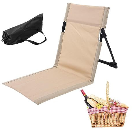 Yemyap Strandliege | Leichter Strandstuhl - Wasserdichter, klappbarer Strandstuhl mit Verstellbarer Rückenlehne für Garten, Strand, Terrasse, Reisen, drinnen und draußen