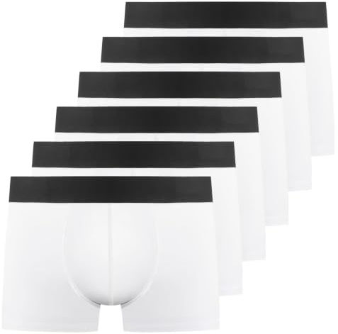 YouShow Boxer Homme Coton 6/12 Pièces Caleçon Homme Stretch | 95% Coton, doux et agréable pour la peau, coupe confortable, sans remontée des jambes, design sans étiquette