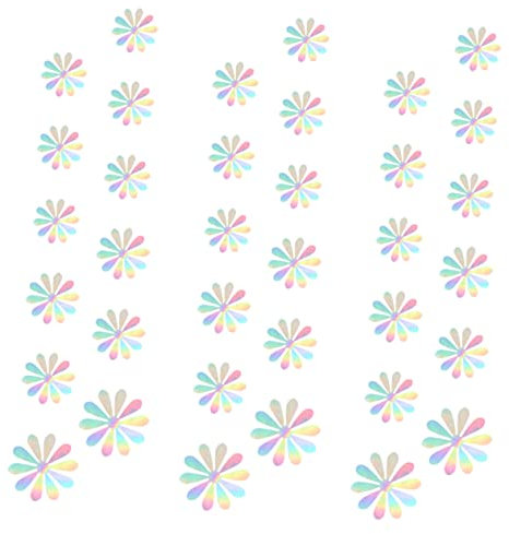 ABOOFAN 36 Stück Selbstgemachte Mädchen-Blumenwand Blumenform-Tapete Papierblumen Papierblumen-Wanddekoration Es Kann Bewegt Werden Papierwand-Blumendekorationen Abnehmbare