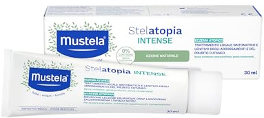 Mustela Stelatopia Intensive Neurodermitis Hautcreme, Olivenöl und Sheabutter, Gesicht und Körper, Säuglinge, Kinder, ganze Familie - Linderung von Rötungen und Juckreiz, ohne Kortison (30ml)