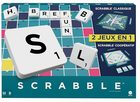 Mattel Games Scrabble Zwei in Eins, Version: Französisch, HWD44