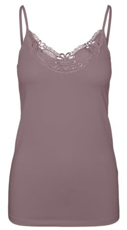 VERO MODA Damen Vminge Lace Singlet Noos Tanktop, Nostalgia Rose, XS
