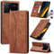 Jasonyu Funda para Xiaomi Poco X6 Pro,Cuero PU Carcasa,Tipo Libro Flip Case con Tarjetas y Cartera,Soporte Plegable,Cierre magnético,Capa (Marrón)