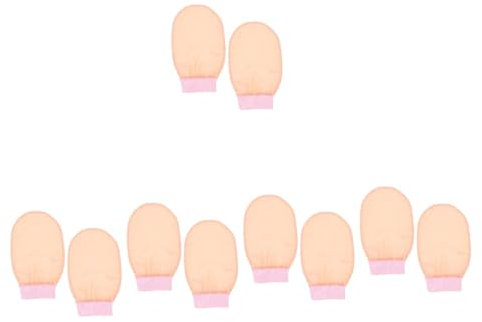 Beavorty Lot De 5 Moufles De Bain Moussantes De Exfoliants De Pour Hôtel Et Maison 2 Pièces X 5