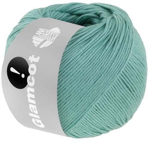 LANA GROSSA Glamcot | Zart glänzende, multifile Baumwoll-Viskosemischung | Handstrickgarn aus 60% Lyocell (Tencel TM) & 40% Baumwolle | 50g Wolle zum Stricken & Häkeln | 155m Garn FB 14