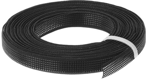 QUARKZMAN Nähen Knochen, 1 Stück 5 Yards 10mm - Polyester Durchnähbares Niedrigdichtes Korsett Knochen für Brautkleid, Brautkleid (Schwarz).